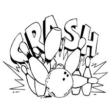 Bowling crash coloring page