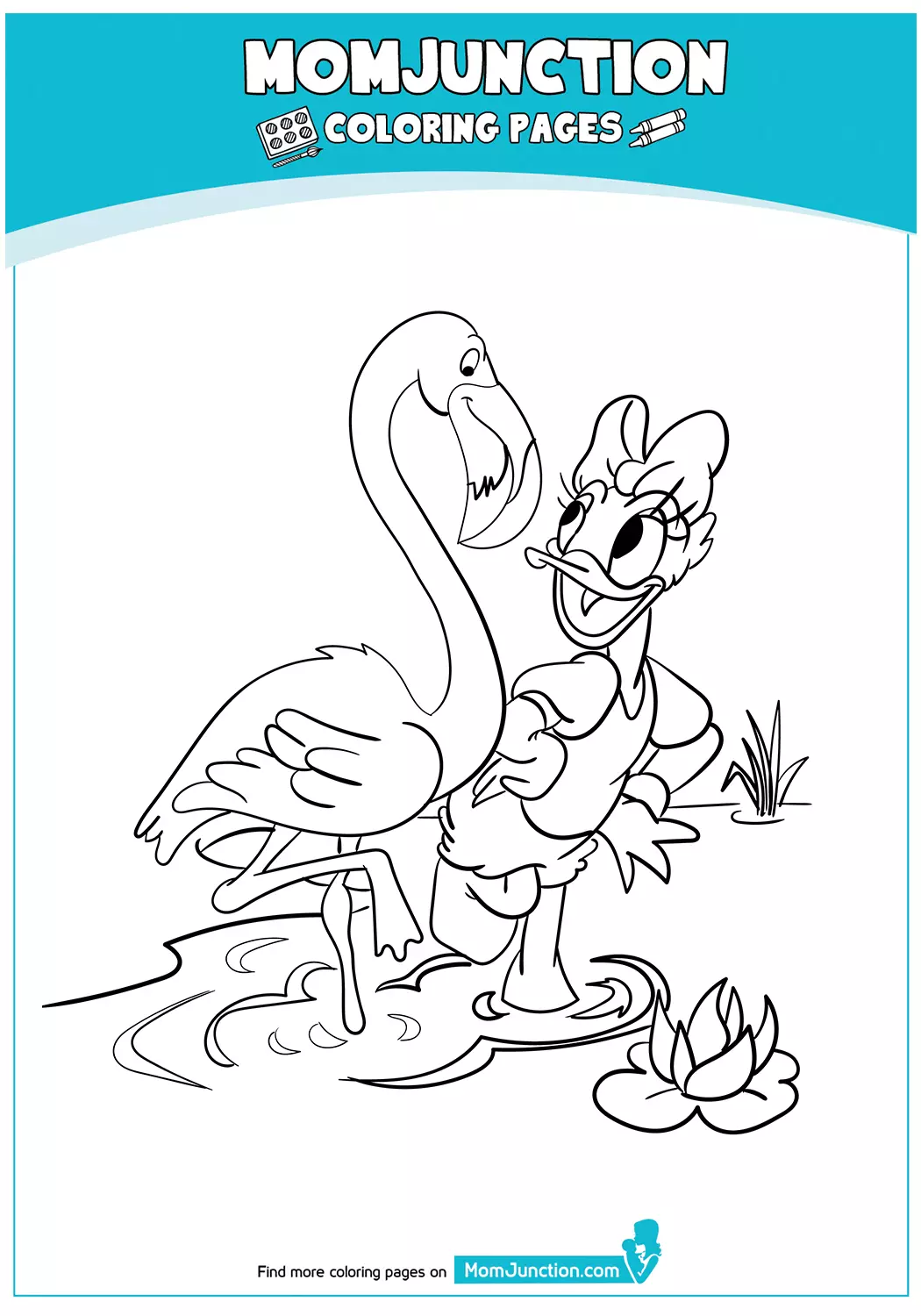 Daisy-Duck-With-Flamingo-17