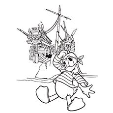 Donald The Pirate coloring page