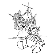 Donald The Pirate Coloring Page_image