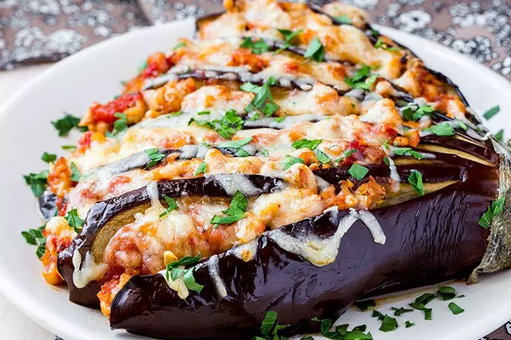 Lasagna with eggplant for babies