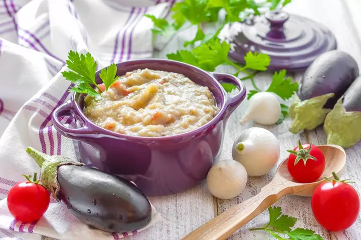 Puree with eggplant for babies