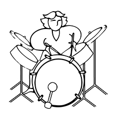 Electronic drum coloring page