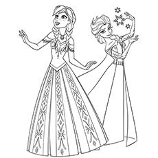 elsa and anna coloring pages printables