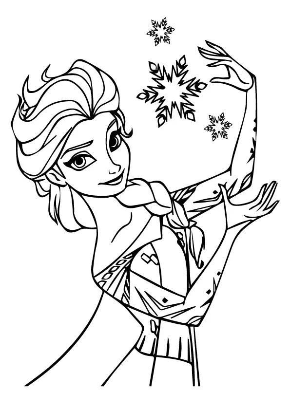 Elsa-during-Christmas-Coloring-Pages