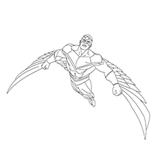 Falcon Superhero coloring page