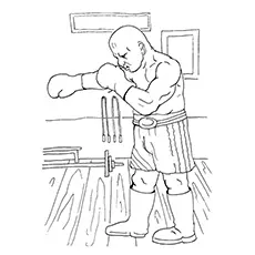 Fierce boxer coloring page