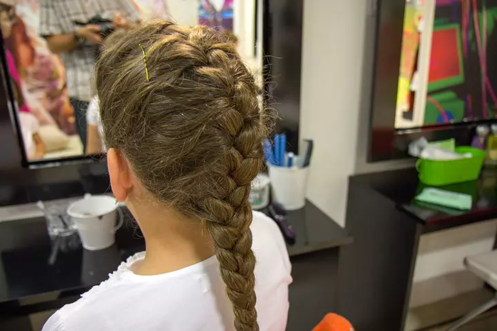 French braid hairstyle for kids