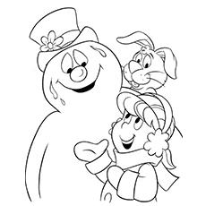 Karen, Hocus Pocus, and Frosty the Snowman coloring page