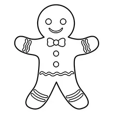Gingerbread cookie coloring page