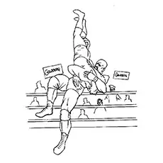 Goldberg Giving It His Best Shot, wrestling coloring page
