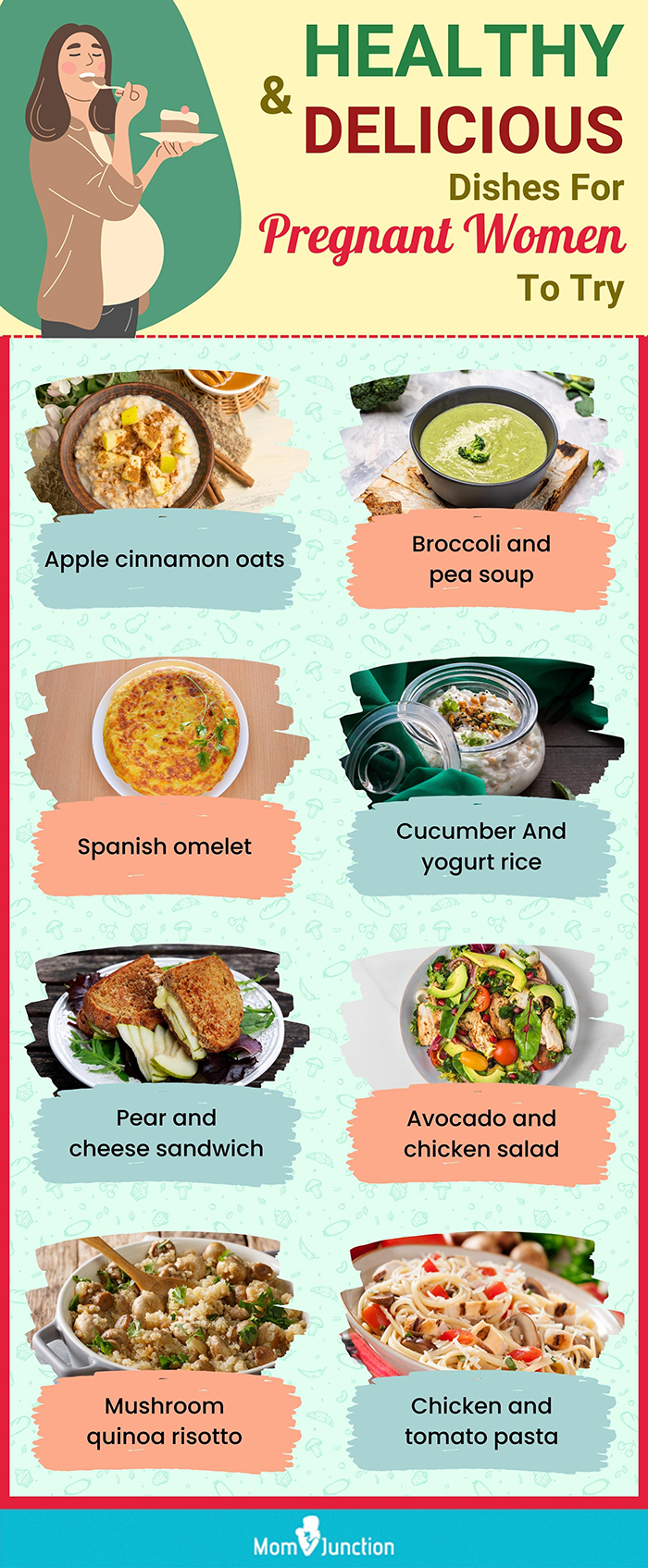 healthy and delicious dishes for pregnant women to try (infographic)