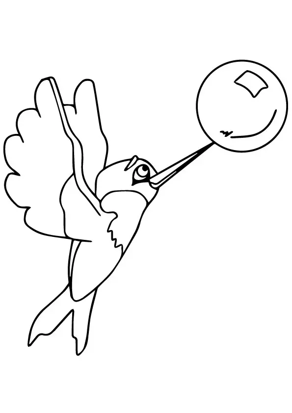 Hummingbird-Playing-With-A-Bubble