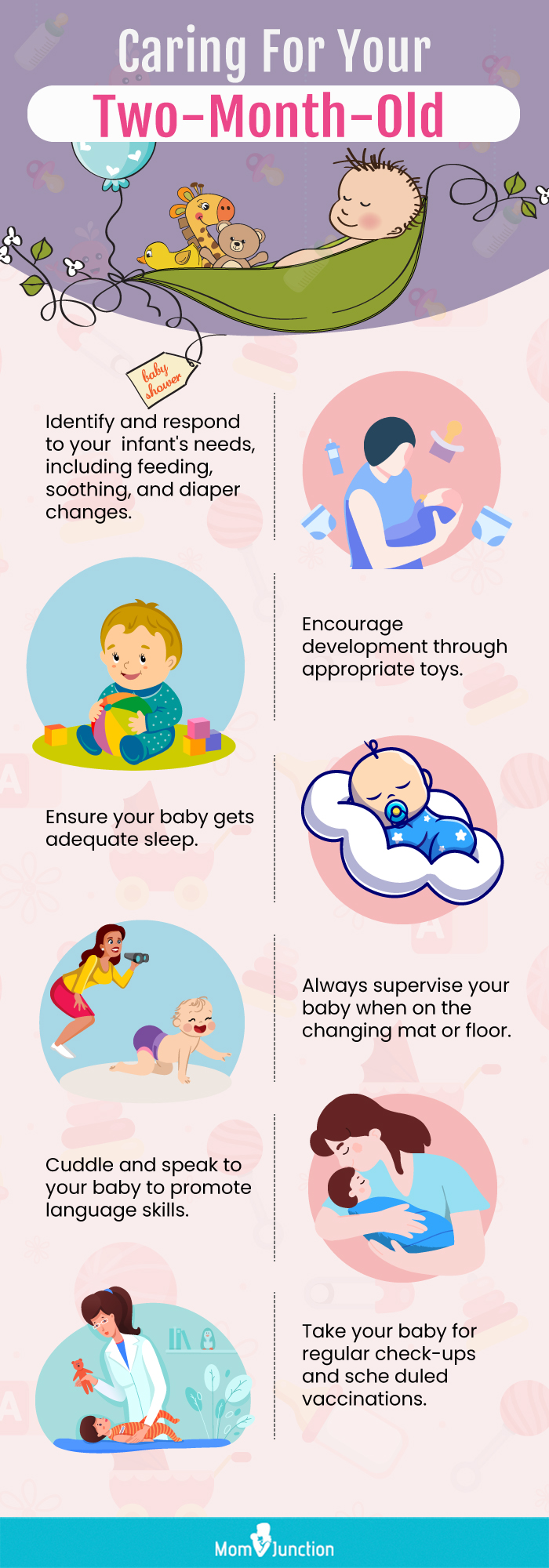 caring for your two month old (infographic)