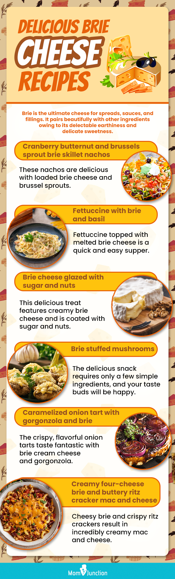 amazing recipes with brie cheese [infographic]