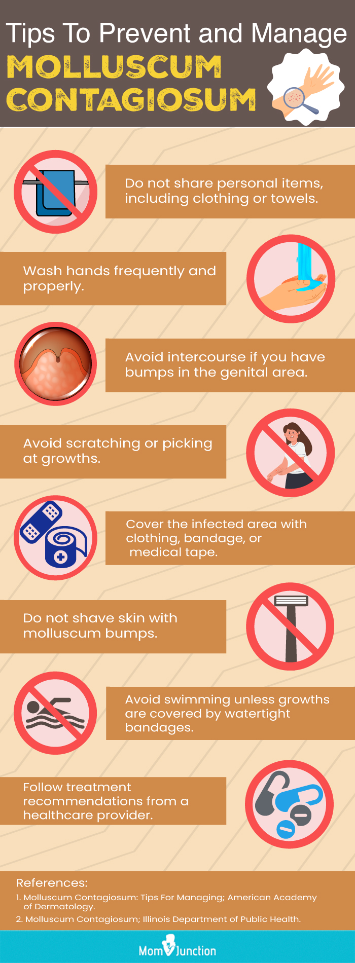 tips to prevent & manage molluscum contagiosum (infographic)
