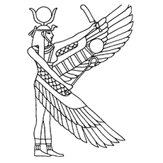 Goddess Isis, Ancient Egypt coloring