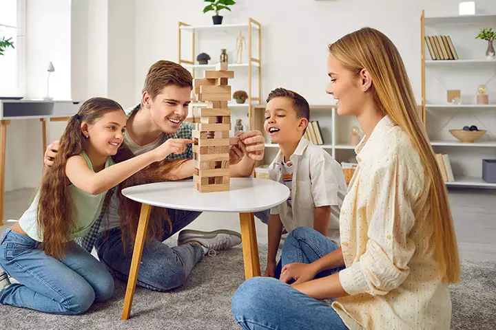 Jenga, an enjoyable indoor game for kids