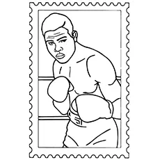 Joe Louis boxing coloring page