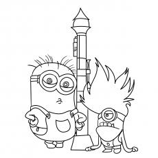 evil minion coloring pages