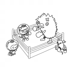 Kitty boxing coloring page