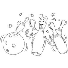 Laughing bowling pins coloring page_image