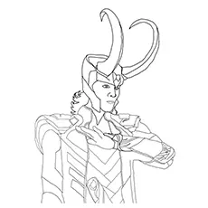 Loki of Avengers coloring page