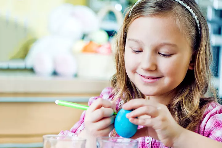 Making the fridge colorful through painting for kids