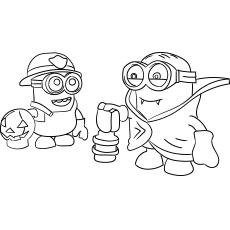 minion coloring pages halloween disney