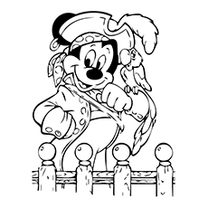 Mickey The Pirate coloring page