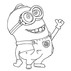 Mike the hardworking minion, minions coloring page