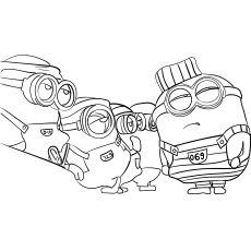 Minions in Jail coloring page