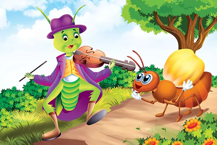 Moral Stories For Kids, The Ant And The Grasshopper