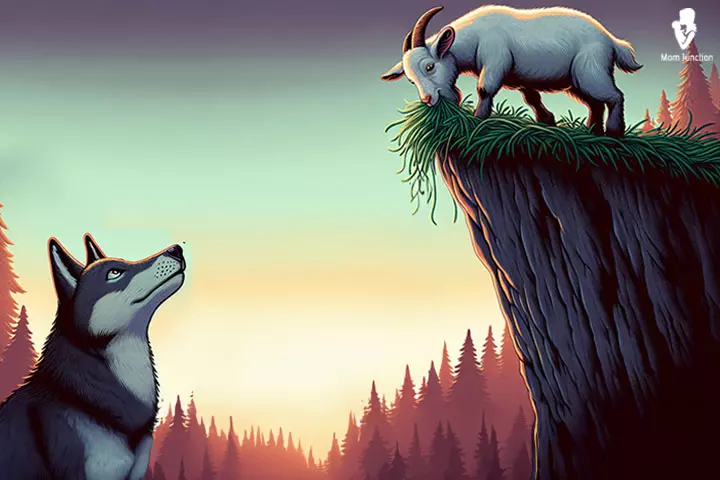 Moral Stories For Kids, The Wolf And The Goat 