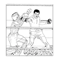 Muhammad Ali boxing coloring page