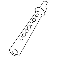 Native American flute coloring page