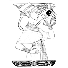Nefertiti Queen Of Egypt, Ancient Egypt coloring
