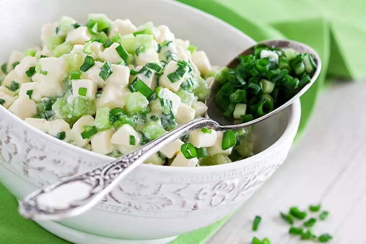 Cucumber salad and paneer recipes for kids