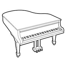 piano coloring page