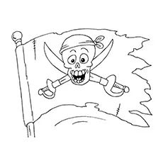 Pirate Flag Coloring Page_image