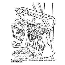 Pirate Treasure Coloring Page_image