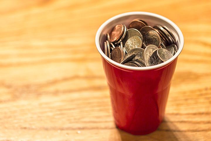 Pitching pennies, indoor games for kids