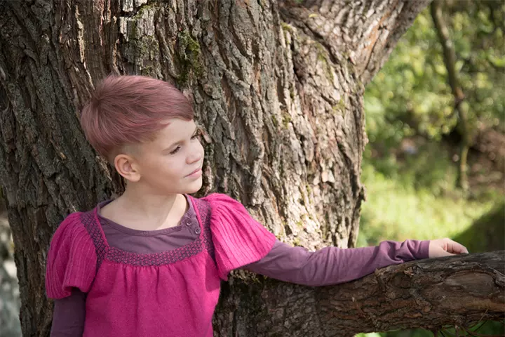 Pixie cut hair