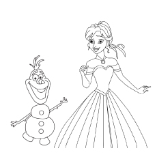 Princess Anna, Frozen coloring page