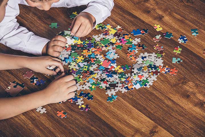 Puzzles, indoor games for kids