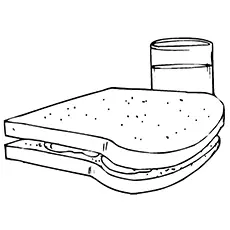 Sandwich bread coloring page