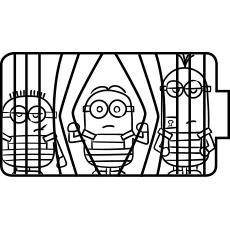 Scarlett Overkill Tim The Minion in Prison coloring page