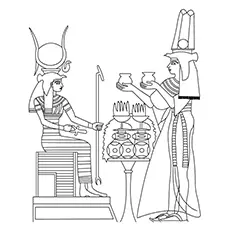 Sekhmet Warrior Goddess, Ancient Egypt Coloring