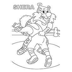 Shera Wrestling coloring page