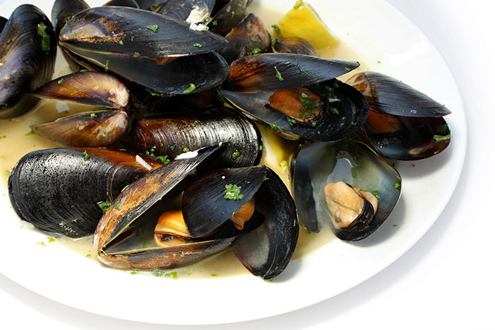 Eat mussels while pregnant, simple steamed mussels